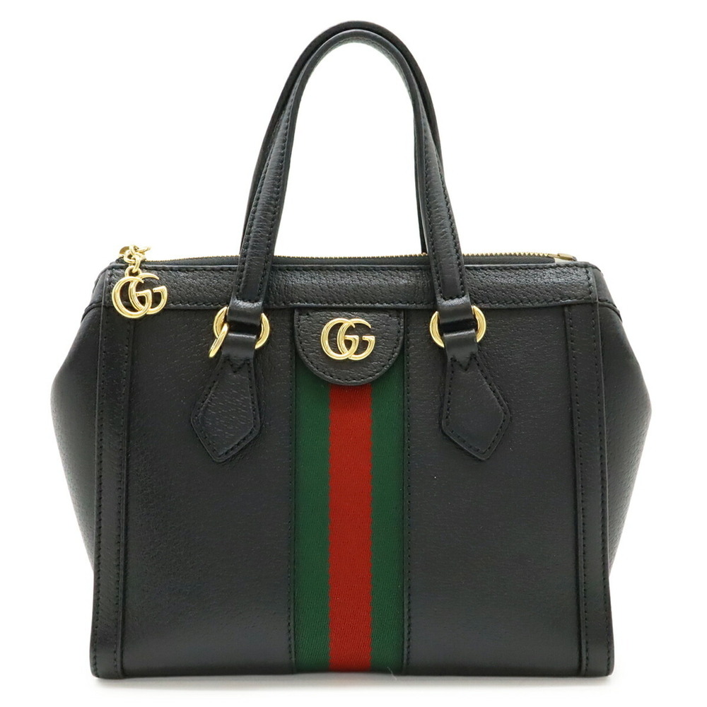 GUCCI Ophidia Small Tote Bag Handbag Leather Black 547551